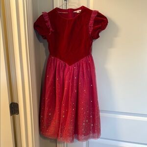 Mini Boden Red Velvet and Tulle Dress
